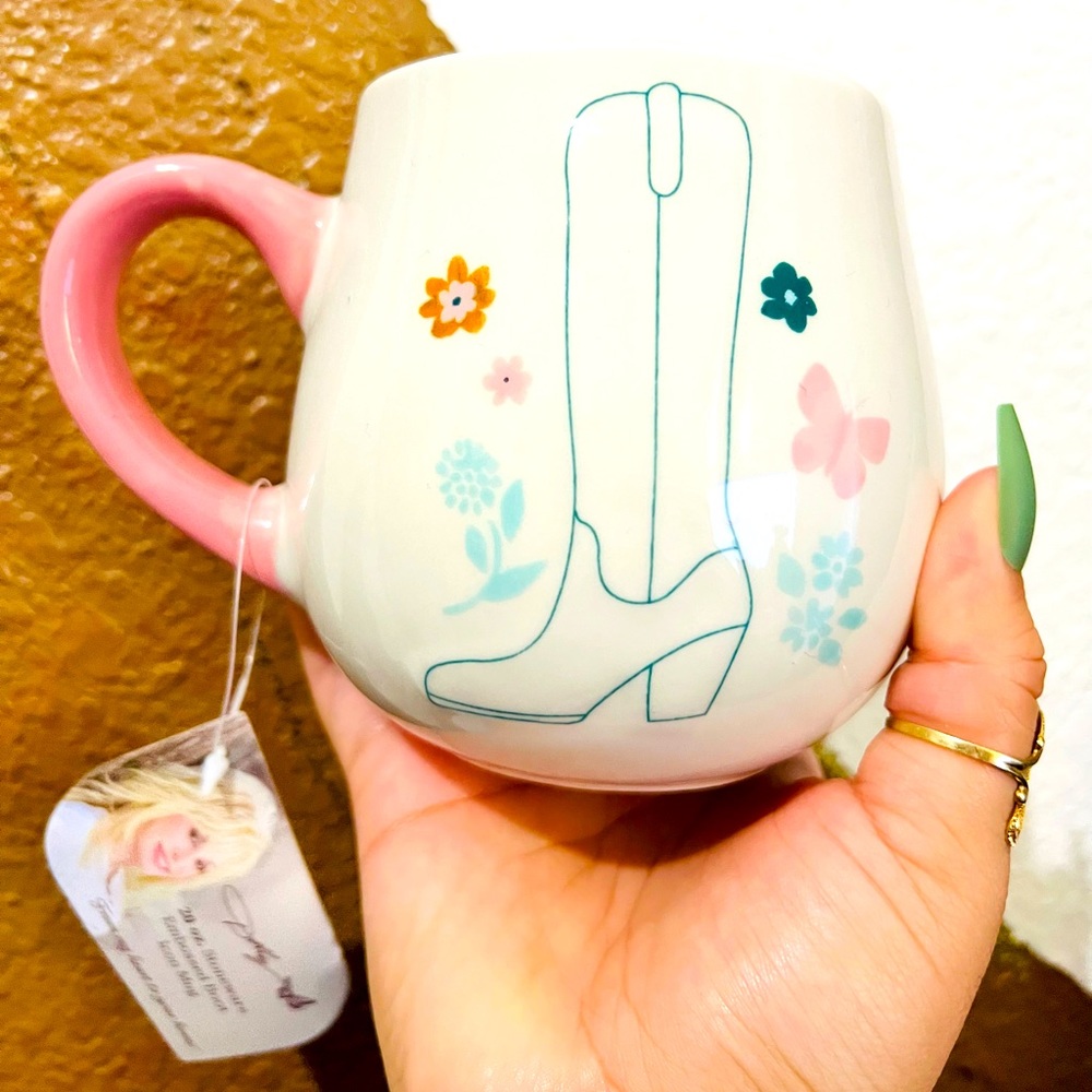 Dolly Parton Cowgirl Boot Mug 🌸 ✨